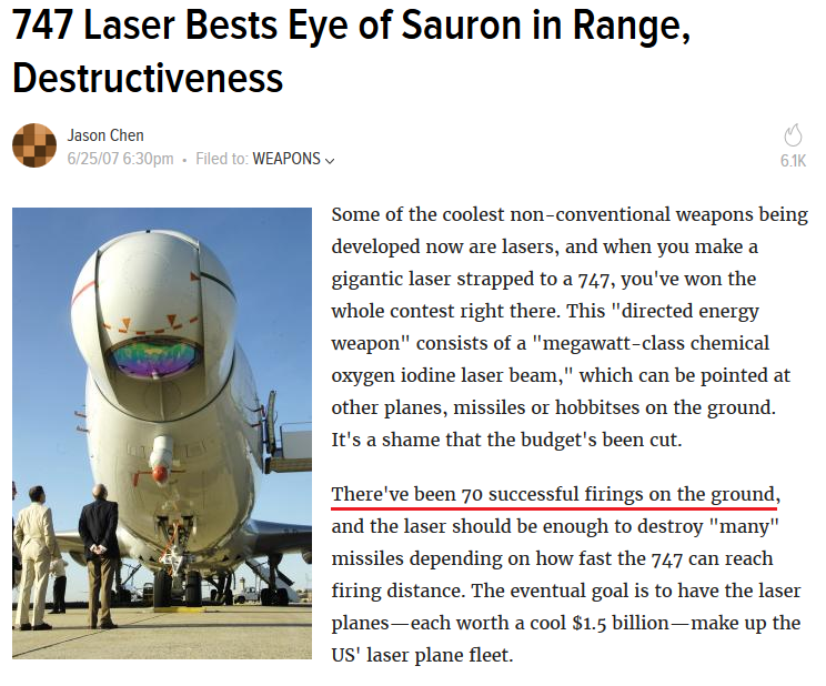 The Eye of Sauron - ultimative laser weapon